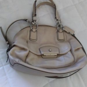 COACH METALLIC CHAMPAGNE HANDBAG